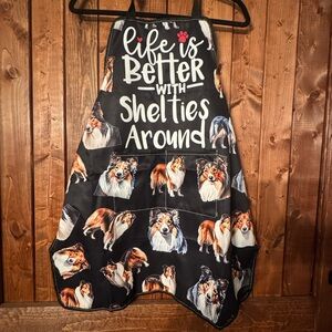 Life Is Better With Shelties Around Apron - Black